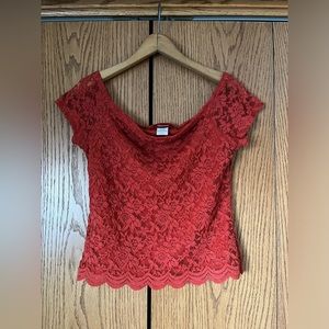 Panhandle Off the Shoulder Lace Top